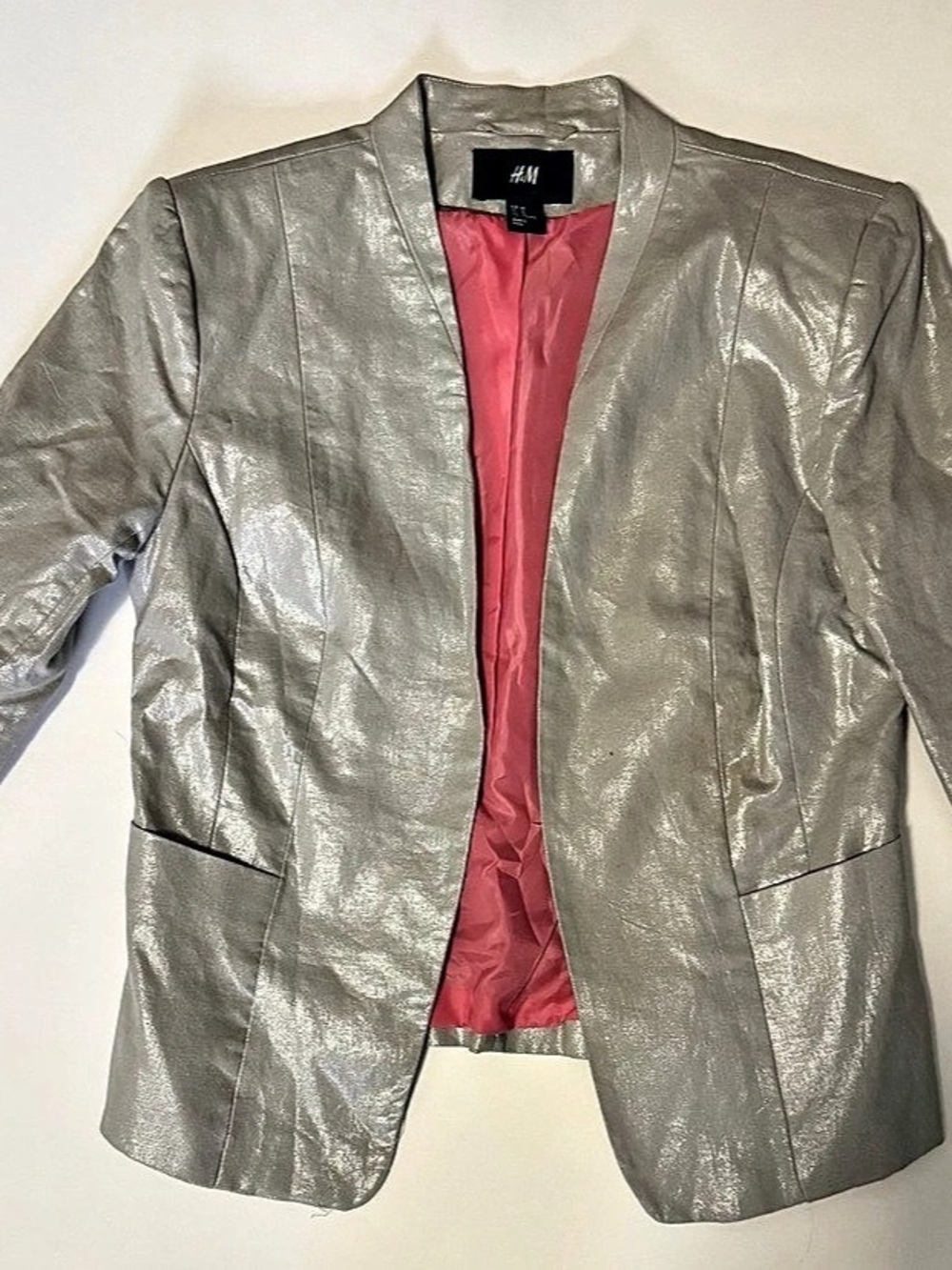 H&M Metallic Blazer Size Large Like New
